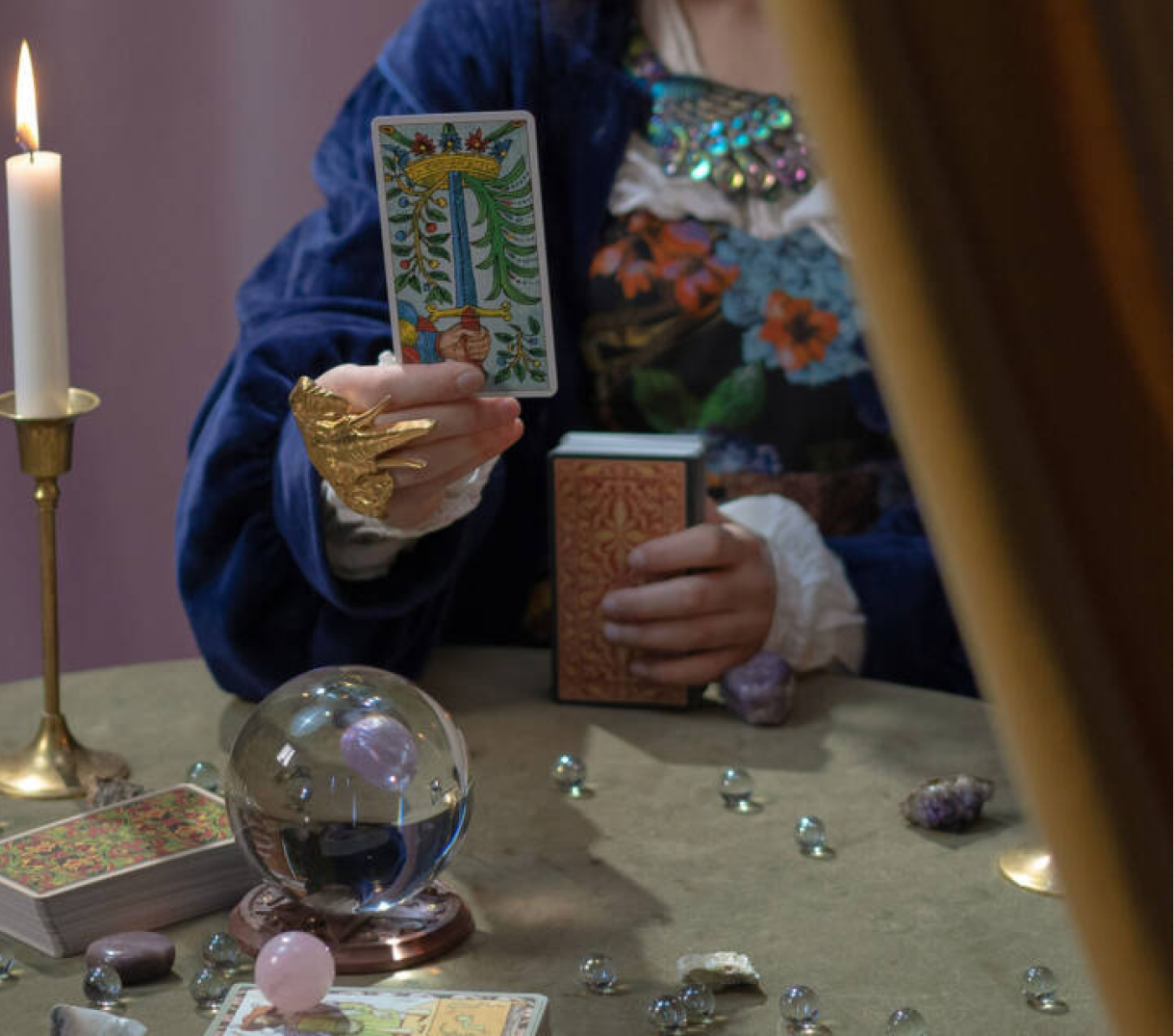 Woman with Tarot Cards